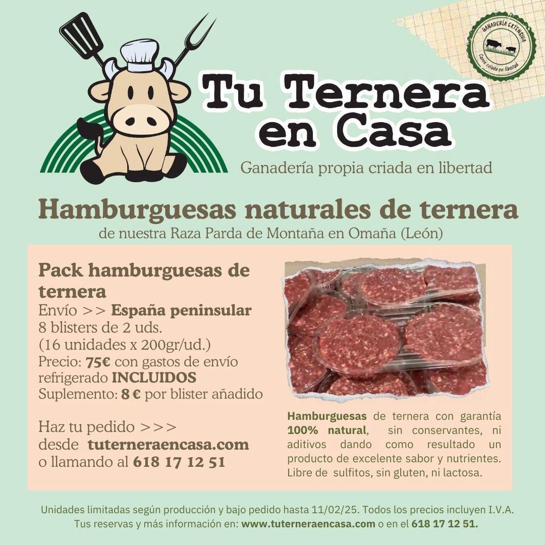 Pack 16 Hamburguesas de Ternera