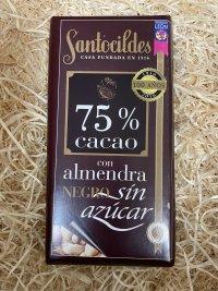 Chocolate con Almendras sin Azúcar Santocildes